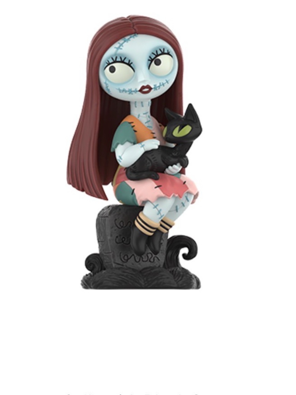Disney Tim Burtons Nightmare before Christmas- Sally with black cat figurine